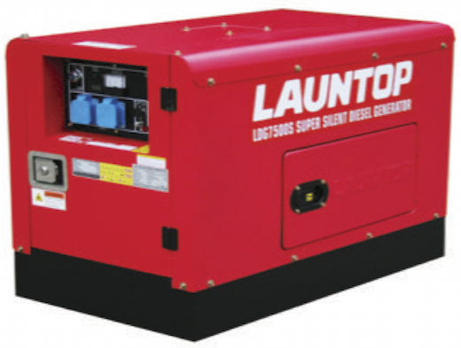 Launtop Diesel Silent Generator 5.5kW 9HP 25L 160kg LDG7500S - Click Image to Close